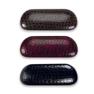 Crocodile Finish Clam Shell Eyeglass Case #5701