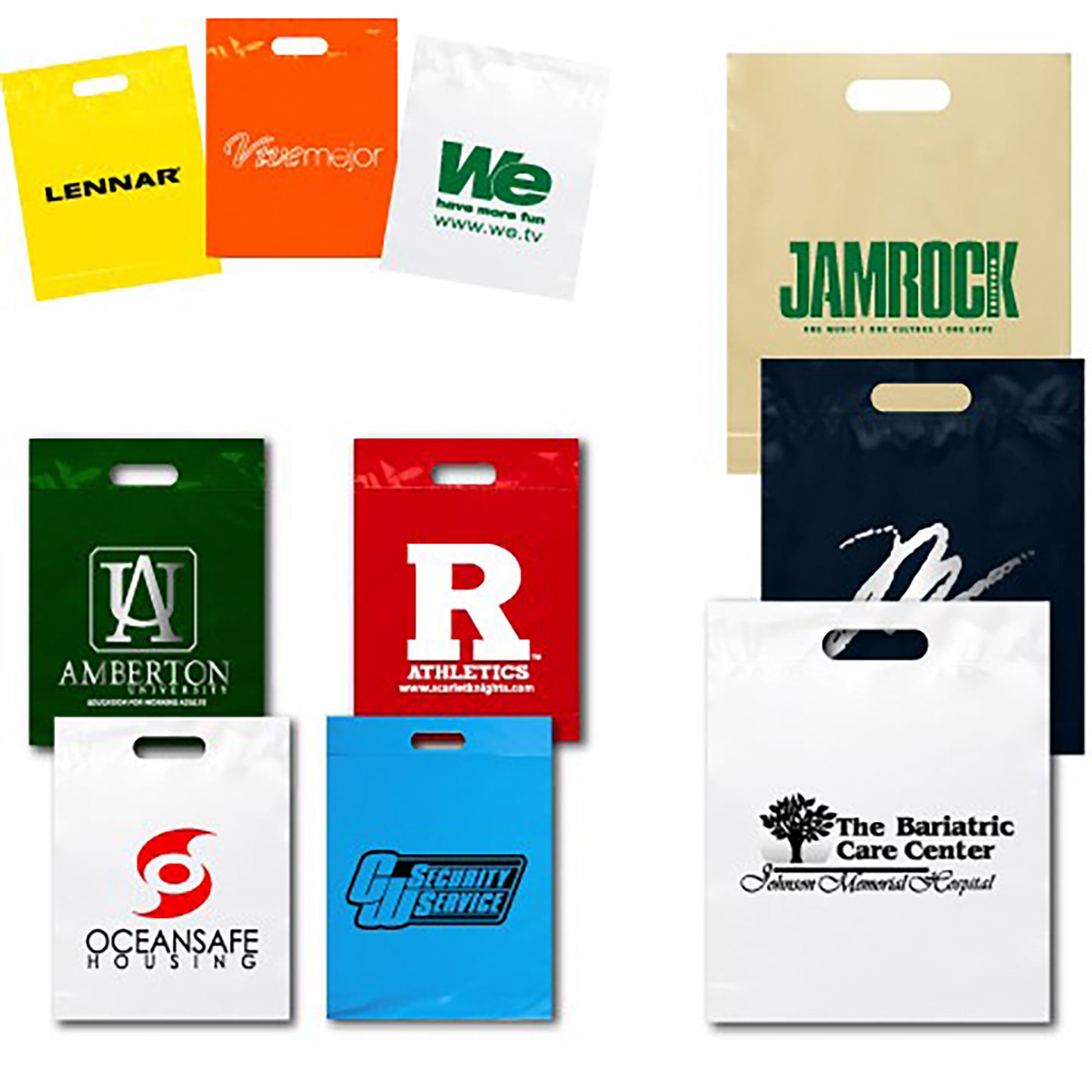 Fold Over Die Cut Handle Bags #5554