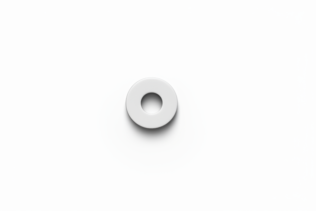Arandela de plástico blanca para tornillo largo de gafas n.° 1526