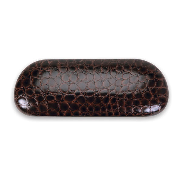 Crocodile Finish Clam Shell Eyeglass Case #5701
