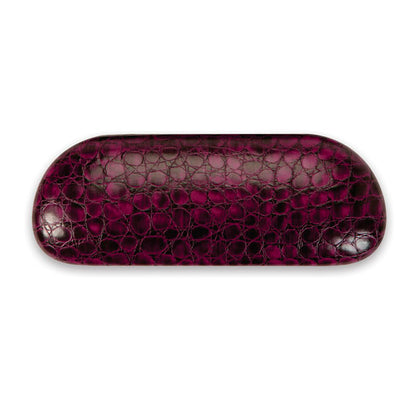 Crocodile Finish Clam Shell Eyeglass Case #5701